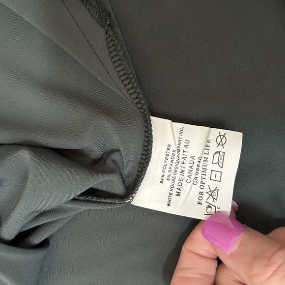 Sympli Women Sz 12 True T 3/4 Sleeve Hi-Low Jersey Swing Tunic Top Green Stretch - Picture 6 of 6